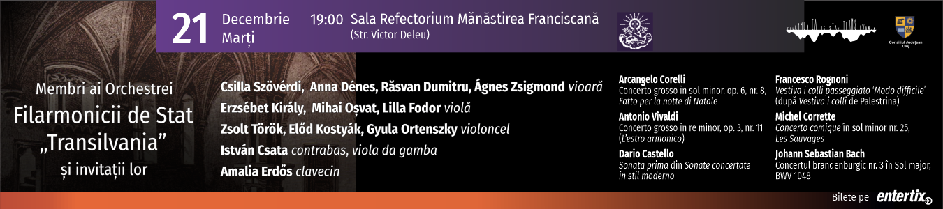 Membri ai Orchestrei Filarmonicii de Stat „Transilvania” si invitatii lor