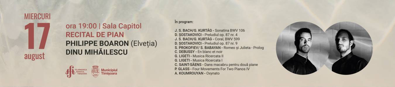 RECITAL DE PIAN / OXY MORE - PHILIPPE BOARON (Elvetia) si DINU MIHAILESCU