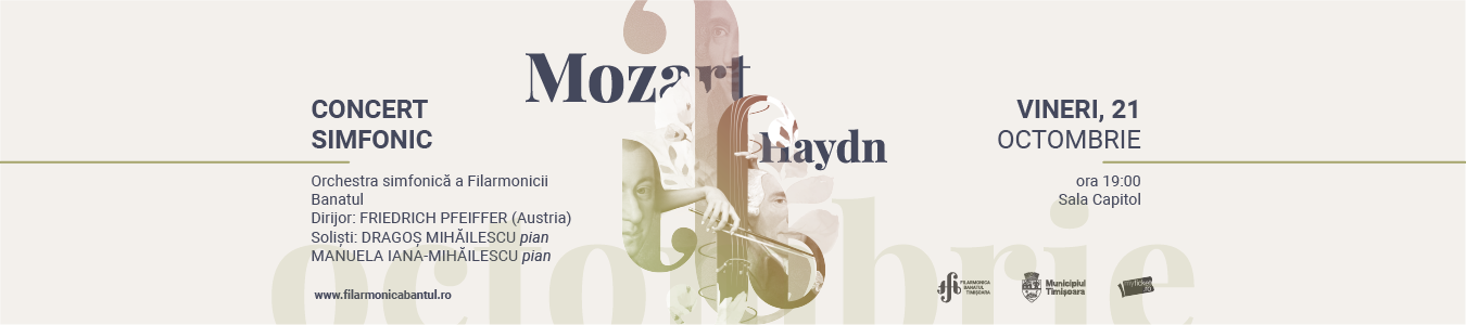 Concert simfonic, solisti: Dragos Mihailescu si Manuela Iana-Mihsilescu, dirijor: Friedrich Pfeiffer