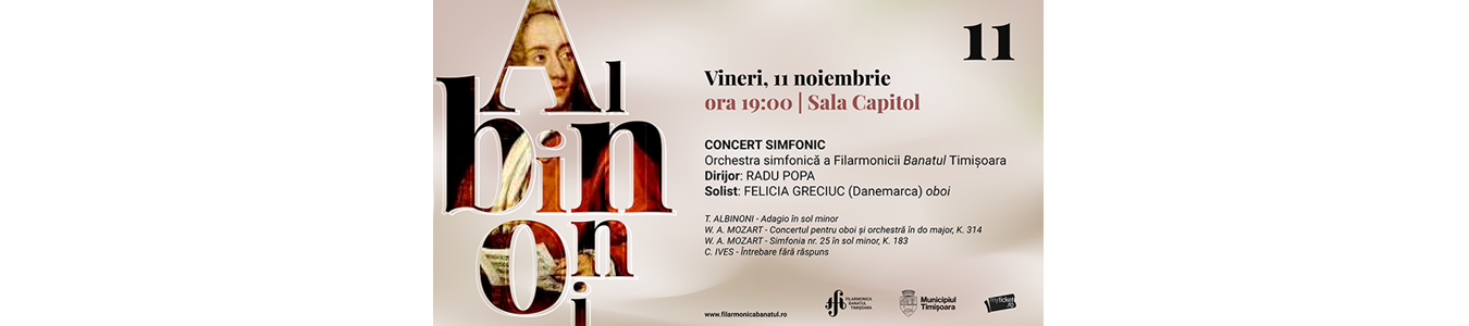 Concert simfonic | Invitata: FELICIA GRECIUC (Danemarca) oboi