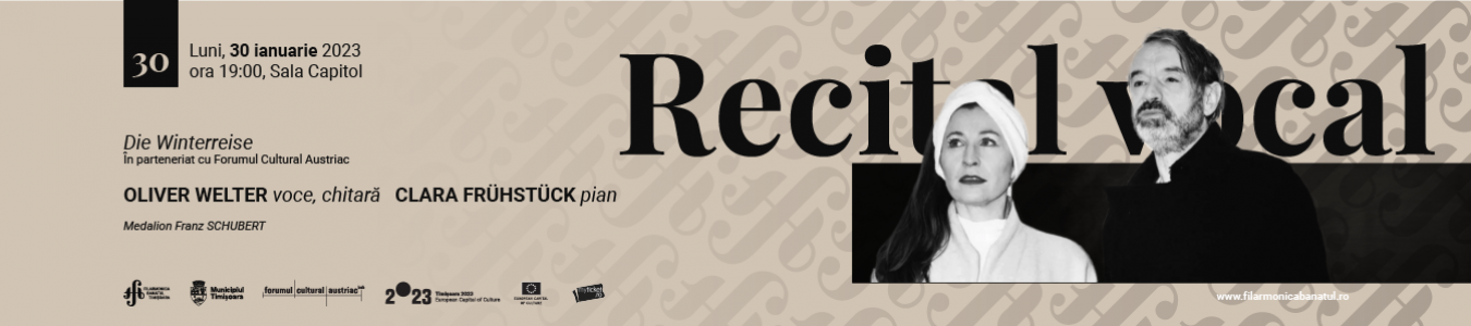 Recital cameral | Solisti: OLIVER WELTER (Austria) – voce, chitara, CLARA FRUHSTUCK (Austria) – pian
