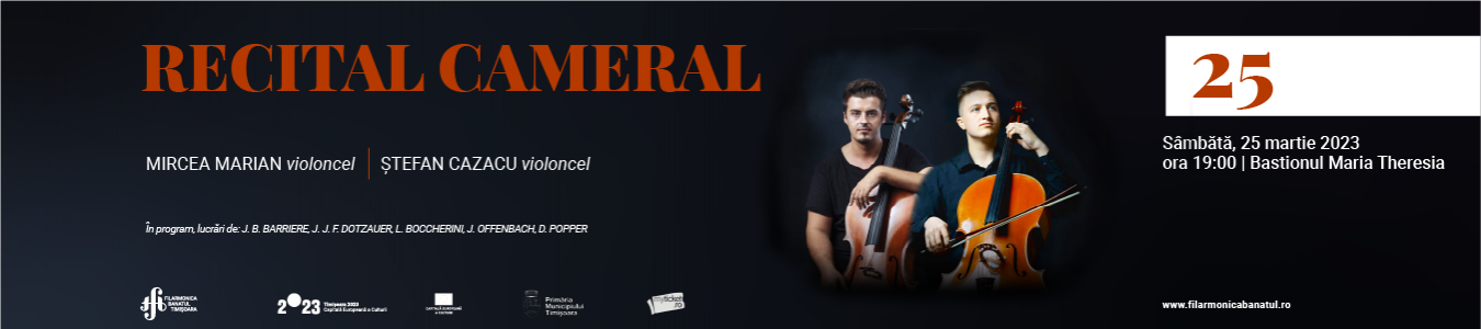 Recital cameral | STEFAN CAZACU – violoncel, MIRCEA MARIAN - violoncel 