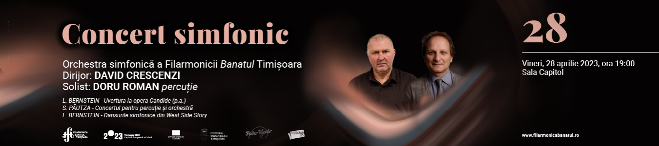 Concert simfonic | Dirijor: DAVID CRESCENZI, solist: DORU ROMAN