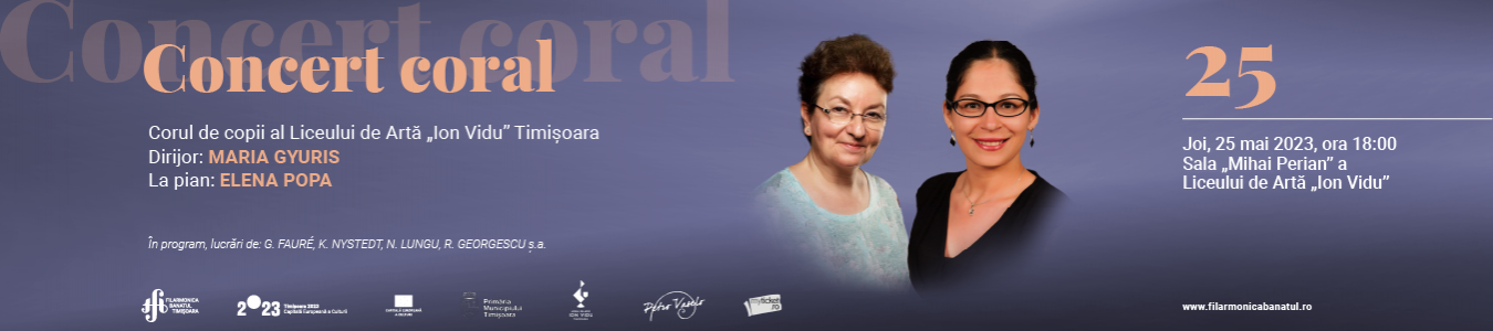 Concert coral sustinut de Corul de copii al Liceului de Arta „Ion Vidu” 