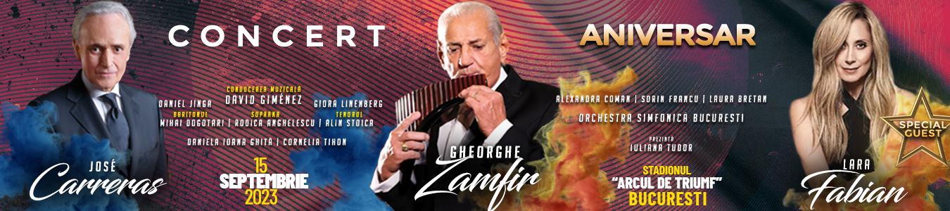 Carreras, Zamfir, Fabian in premiera mondiala impreuna la Bucuresti