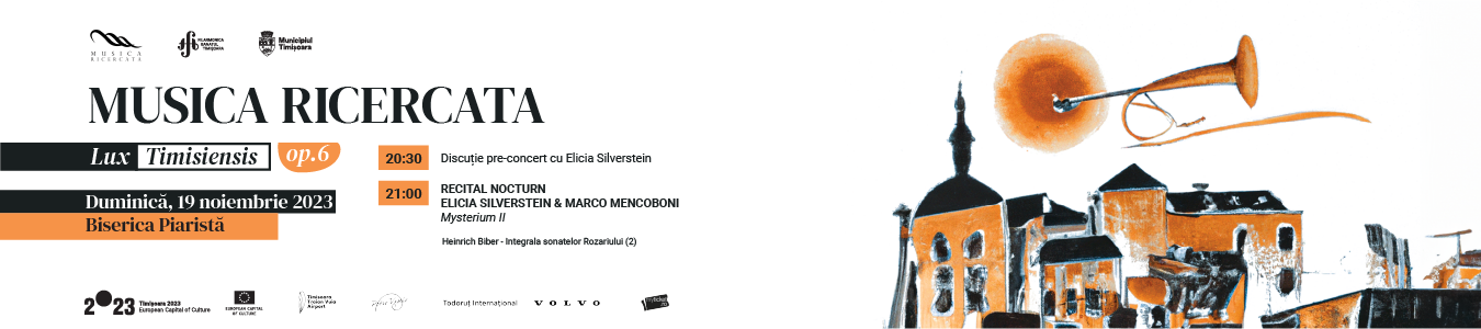RECITAL NOCTURN Mysterium II | Solisti: ELICIA SILVERSTEIN – vioara, MARCO MENCOBONI – orga