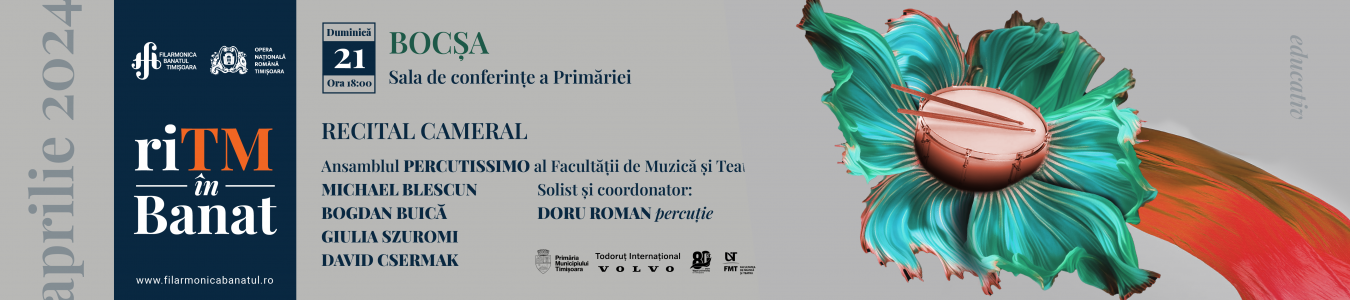 riTM in Banat - Recital cameral Ansamblul Percutissimo | Solist si coordonator: DORU ROMAN