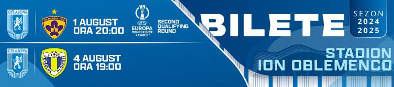 Pachet UNIVERSITATEA CRAIOVA - NK Maribor/FC Petrolul