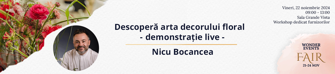 NICU BOCANCEA: Descopera arta decorului floral | demonstratíe LIVE