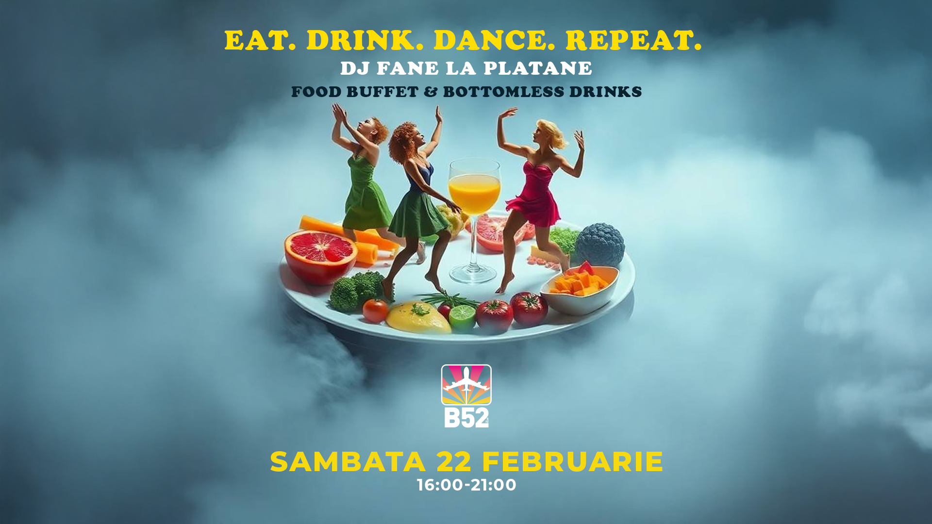 Eat. Drink. Dance. Repeat. cu DJ Fane La Platane (Late Brunch & Party)