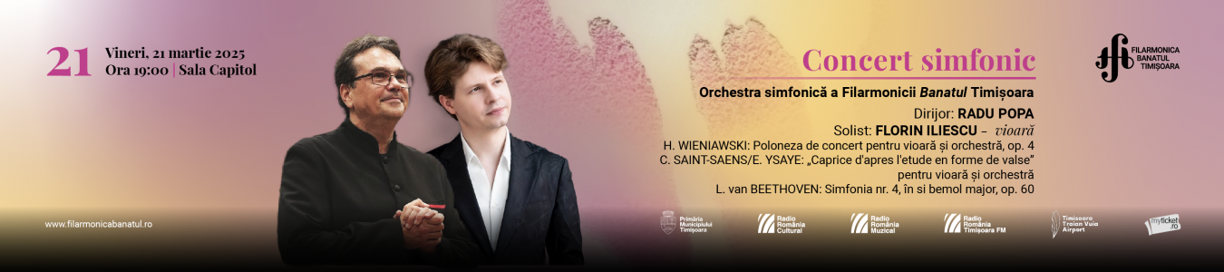Concert simfonic | Dirijor: RADU POPA, solist: FLORIN ILIESCU - vioara