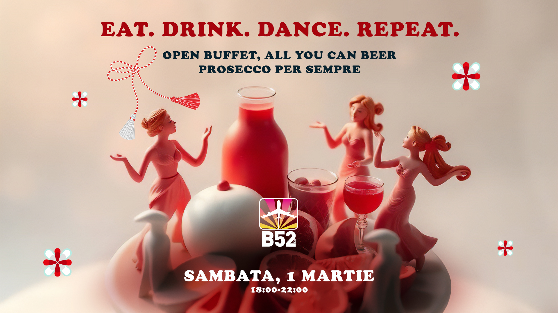 Eat. Drink. Dance. Repeat.: Early Dinner Party de Martisor la Club B52