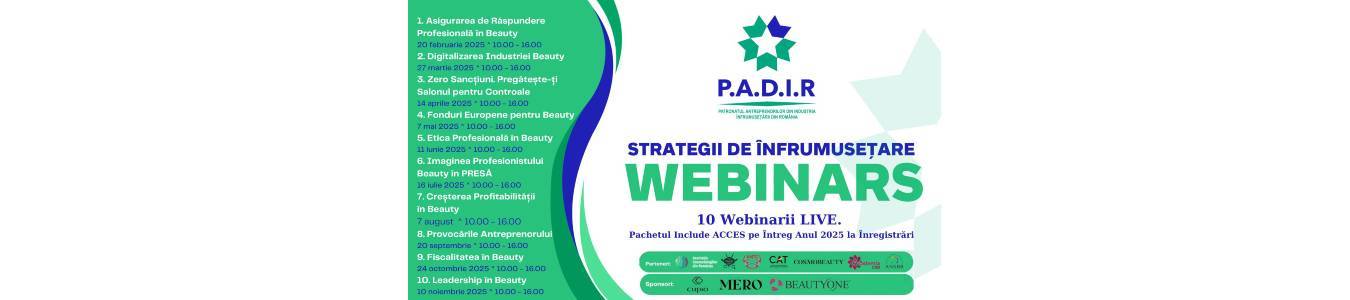 Strategii de infrumusetare - WEBINARS 