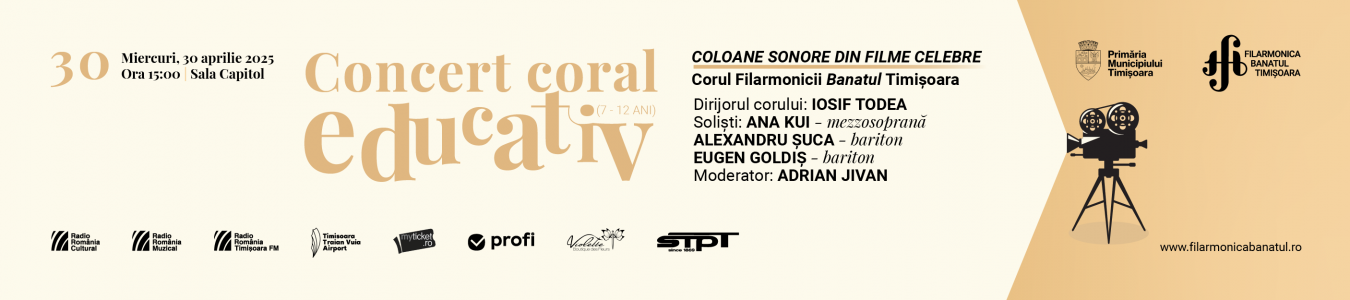 Concert coral educativ | Coloane sonore din filme celebre (7 – 12 ani)