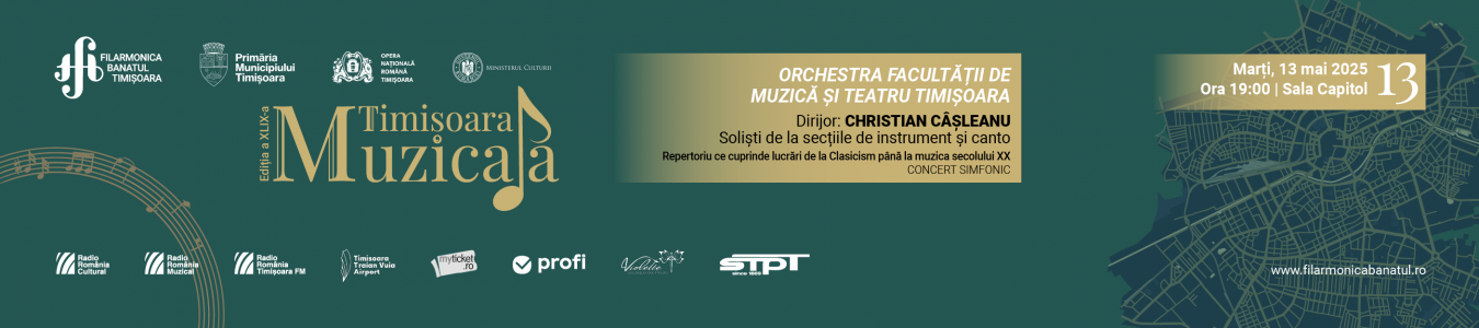 Concert simfonic Orchestra Facultatii de Muzica si Teatru Timisoara| Dirijor: Cristian Cisleanu