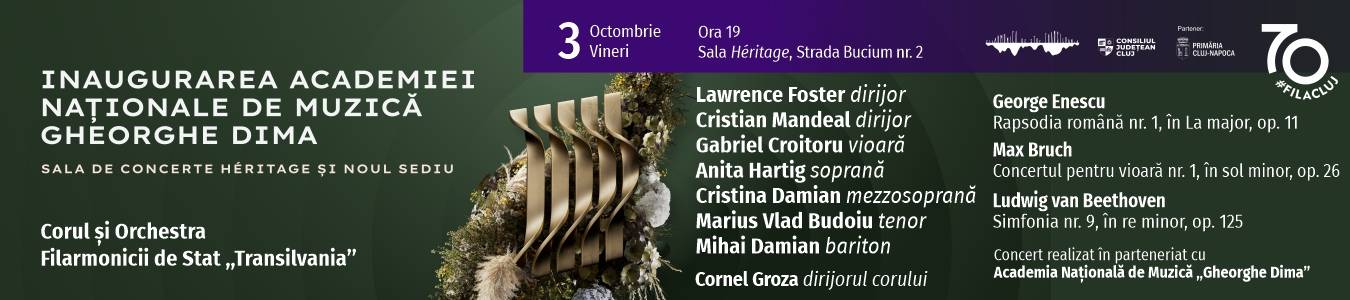 Concert extraordinar de inaugurare a sălii Héritage a Academiei Naționale de Muzică „Gheorghe Dima”