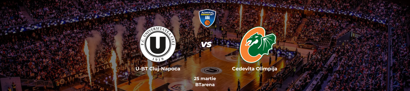 ABA League: U-BT Cluj-Napoca vs. Cedevita Olimpija