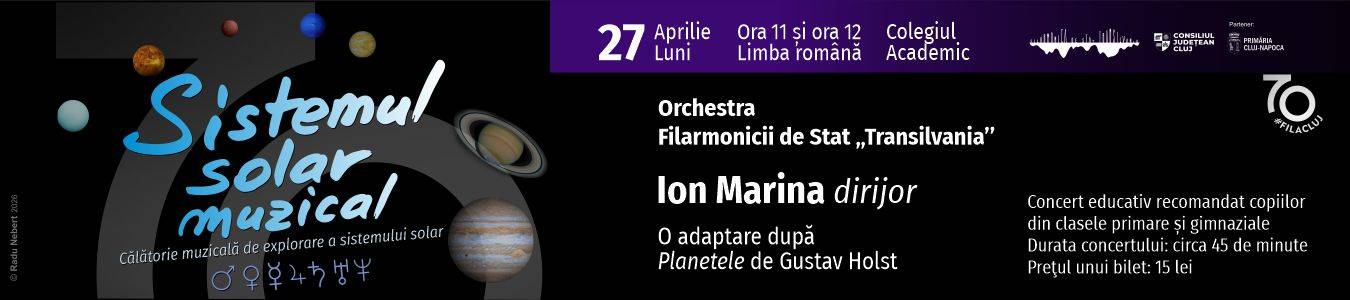 Concert educativ - SISTEMUL SOLAR MUZICAL / Calatorie muzicala de explorare a sistemului solar 