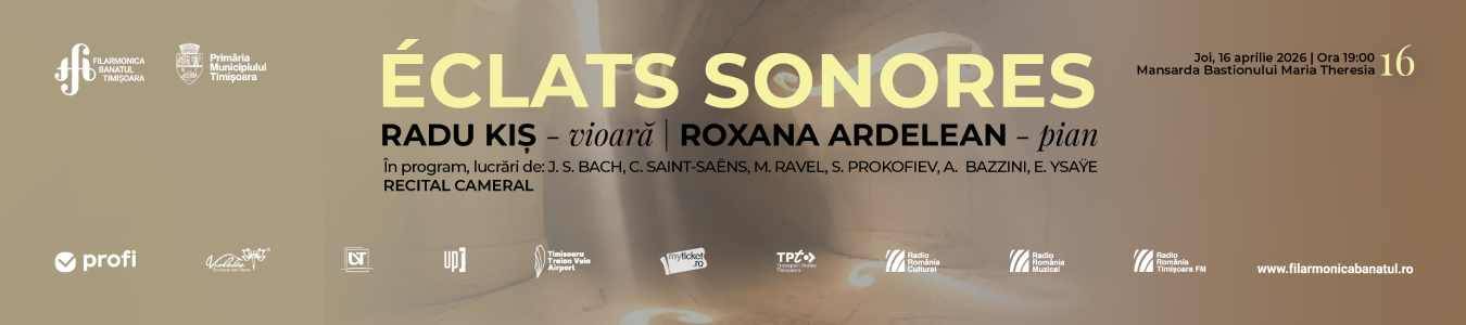 Éclats Sonores | Recital cameral | Radu Kiș (vioară), Roxana Ardeleanu (pian)