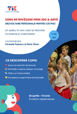 Curs de invatare prin joc & arta – Dezvoltare personala pentru cei mici la Teatrul Ion Creanga
