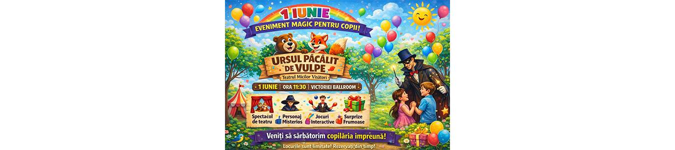 Ursul păcălit de vulpe și un eveniment magic pentru copii și părinți