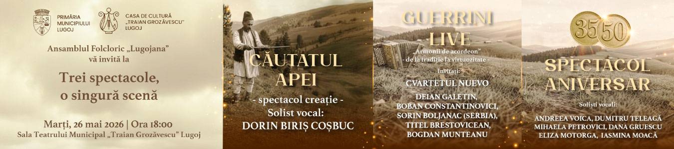 Trei spectacole, o singură scenă: „Căutatul apei”, Guerrini live”, „Spectacol aniversar”
