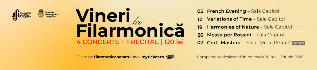 VINERI LA FILARMONICĂ | Selecția lunii iunie