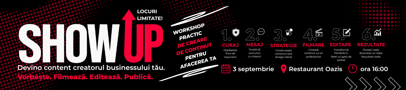 Show Up - Devino content creatorul brandului tau