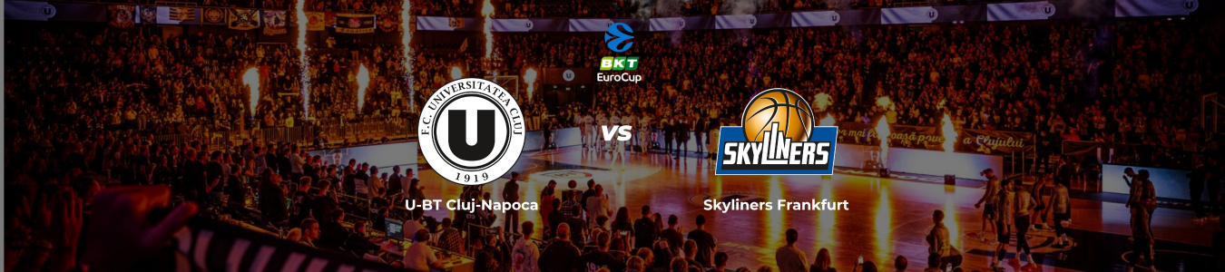 BKT EuroCup: U-BT Cluj-Napoca vs. Skyliners Frankfurt