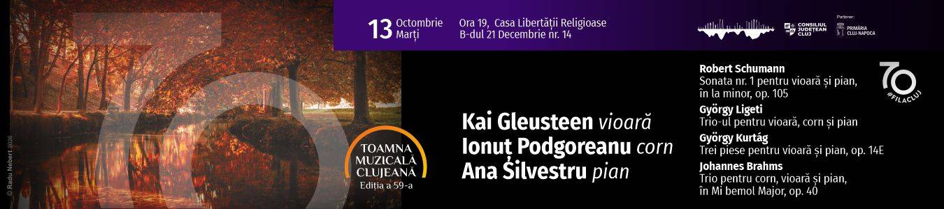 Recital cameral – Kai Gleusteen, Ionuț Podgoreanu și Ana Silvestru