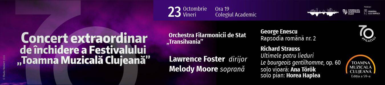 Concert extraordinar de închidere a festivalului „Toamna Muzicală Clujeană”